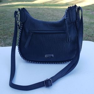 Jessica Simpson Black Selena Crossbody Hobo Bag